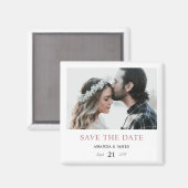 Benutzerdefiniertes Foto Hochzeit Speichern Sie da Magnet (Vorderseite/Rückseite)