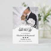 Benutzerdefiniertes Foto Hochzeit speichern Sie da Save The Date (Stehend Vorderseite)