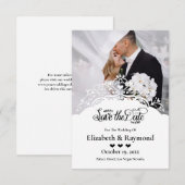 Benutzerdefiniertes Foto Hochzeit speichern Sie da Save The Date (Vorne/Hinten)