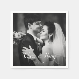 Benutzerdefiniertes Foto | Hochzeitspapier Napkins Serviette