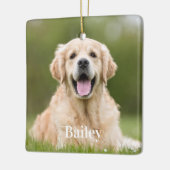 Benutzerdefiniertes Foto Hund über Keepake Platz Keramikornament (Links)