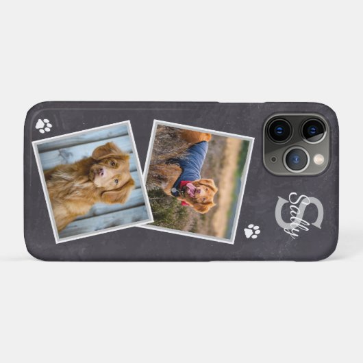Benutzerdefiniertes Foto Hunde Katzen Slate Marble Case-Mate iPhone Hülle (Rückseite (Horizontal))