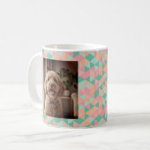 Benutzerdefiniertes Foto Hundemutter Pastell Geome Kaffeetasse (Vorderseite Links)