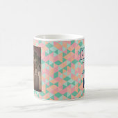 Benutzerdefiniertes Foto Hundemutter Pastell Geome Kaffeetasse (Mittel)