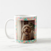 Benutzerdefiniertes Foto Hundemutter Pastell Geome Kaffeetasse (Links)