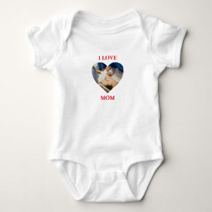 Benutzerdefiniertes Foto I Liebe Mama Personalisie Baby Strampler