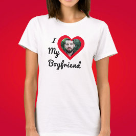 Benutzerdefiniertes Foto I Liebe Meine Freundin Ba T-Shirt