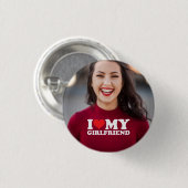 Benutzerdefiniertes Foto I Liebe Meine Freundin Button (Vorne & Hinten)
