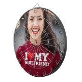 Benutzerdefiniertes Foto I Liebe Meine Freundin Dartscheibe (Vorderseite rechts)