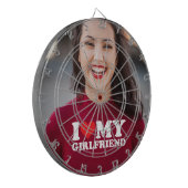 Benutzerdefiniertes Foto I Liebe Meine Freundin Dartscheibe (Vorderseite Links)