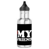 Benutzerdefiniertes Foto I Liebe Meine Freundin Edelstahlflasche (Rechts)