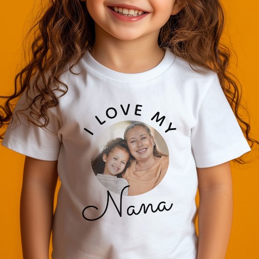 Benutzerdefiniertes Foto I Liebe My Nana Mother Da T-Shirt
