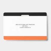 Benutzerdefiniertes Foto-ID-Abzeichen für Kinder Ausweis (Rückseite)