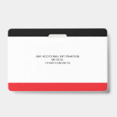 Benutzerdefiniertes Foto-ID-Abzeichen für Kinder Ausweis (Rückseite)