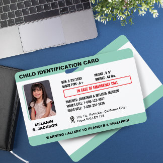 Benutzerdefiniertes Foto-ID-Abzeichen für Kinder Ausweis