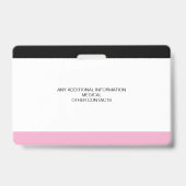 Benutzerdefiniertes Foto-ID-Abzeichen für Kinder Ausweis (Rückseite)