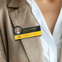 Benutzerdefiniertes Foto-ID-Logo Moderner Gelber S