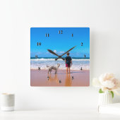 Benutzerdefiniertes Foto - Ihr eigenes Design - Ic Quadratische Wanduhr (Zuhause)