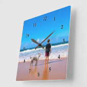 Benutzerdefiniertes Foto - Ihr eigenes Design - Ic Quadratische Wanduhr (Winkel)