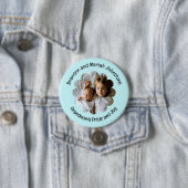 Benutzerdefiniertes Foto im Text der Blume zwei Ze Button (Beispiel)