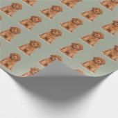 Benutzerdefiniertes Foto-Image Logo-Muster grün Geschenkpapier (Ecke)