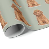 Benutzerdefiniertes Foto-Image Logo-Muster grün Geschenkpapier (Rolleneckpunkt)