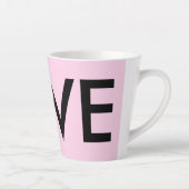 Benutzerdefiniertes Foto in Baby-Rosa-Herzrahmen Milchtasse (Rechts)