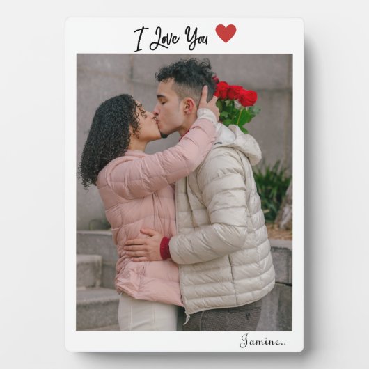 Benutzerdefiniertes Foto in der Liebe Fotoplatte (Vorderseite)