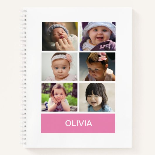 Benutzerdefiniertes Foto in Pastellrosa - Personal Notizblock (Vorderseite)