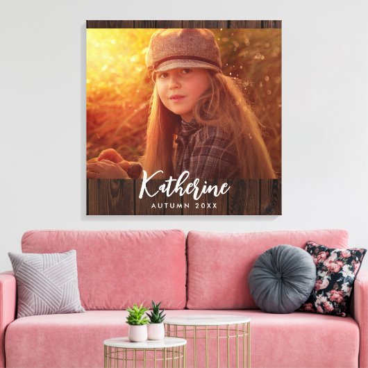 Benutzerdefiniertes Foto in rustikal dunkelbrauner Leinwanddruck (Insitu (Wohnzimmer))