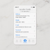 Benutzerdefiniertes Foto - iPhone iOS-Stil Visitenkarte (Rückseite)