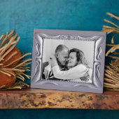 Benutzerdefiniertes Foto Jubiläum Extravagante Sil Fotoplatte (Seite)