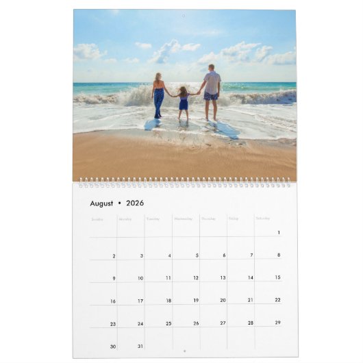 Benutzerdefiniertes Foto-Kalendergeschenk mit Text Kalender (Aug 2026)