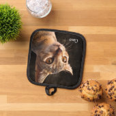 Benutzerdefiniertes Foto Katze oder Hund mit Namen Topflappen (Oben Unten)