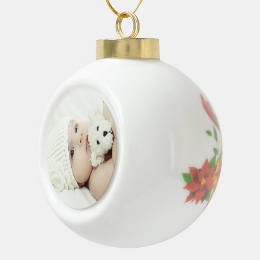 Benutzerdefiniertes Foto Keramik Kugel-Ornament (Rechts)