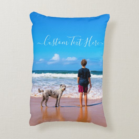 Benutzerdefiniertes Foto-Kissen mit Ihren Fotos un Dekokissen (Rückseite(Vertikal))