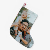 Benutzerdefiniertes Foto Kleiner Weihnachtsstrumpf (Vorderansicht (hängend))