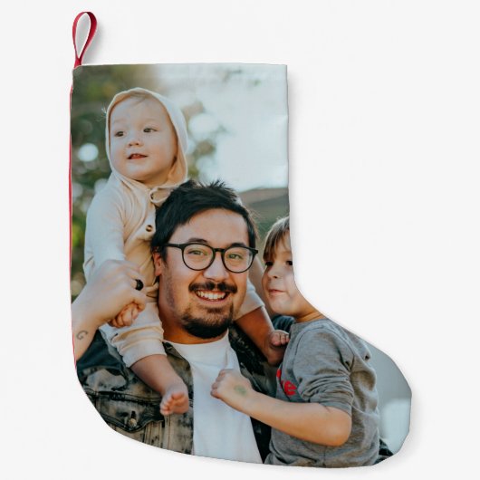 Benutzerdefiniertes Foto Kleiner Weihnachtsstrumpf (Vorderseite)