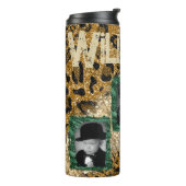 Benutzerdefiniertes Foto Leopard Zebra Muster Thermosbecher (Nach links gedreht)