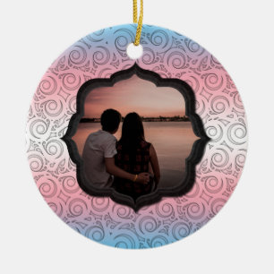 Benutzerdefiniertes Foto LGBTQ Transgender Chistma Keramik Ornament