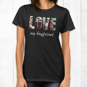 Benutzerdefiniertes Foto Liebe meinen Freund Desig T-Shirt