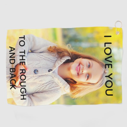 Benutzerdefiniertes Foto Liebe Sie auf Rough and B Golfhandtuch (Horizontal)