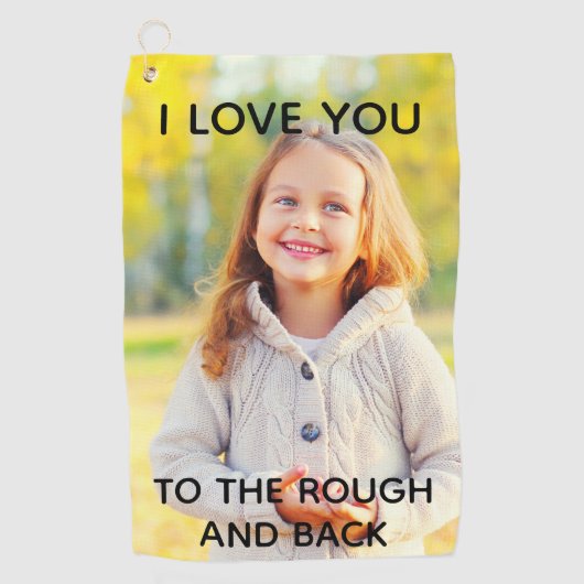 Benutzerdefiniertes Foto Liebe Sie auf Rough and B Golfhandtuch (Vorderseite)