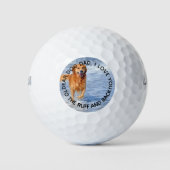 Benutzerdefiniertes Foto Liebe Sie zum Vater Ruff Golfball (Vorderseite)