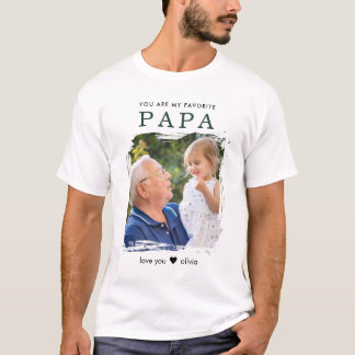 Benutzerdefiniertes Foto Lieblings-Papa Personalis T-Shirt