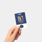 Benutzerdefiniertes Foto-Logo Bar-ID Blau Ausweis (Handheld)