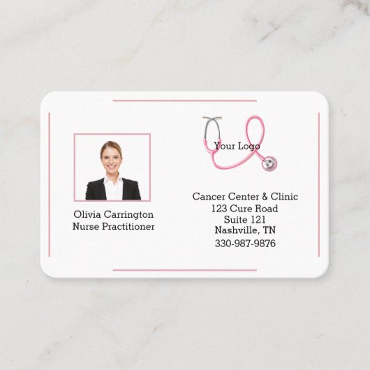 Benutzerdefiniertes Foto-Logo Beruflich einfach Visitenkarte (Vorderseite)