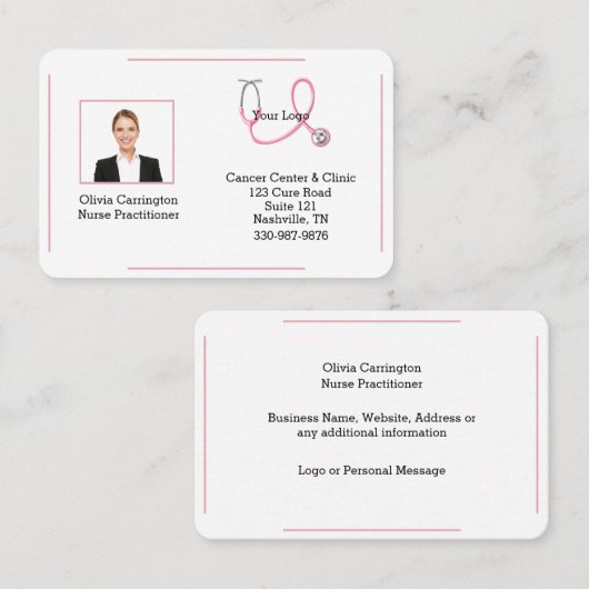 Benutzerdefiniertes Foto-Logo Beruflich einfach Visitenkarte (Vorne/Hinten)