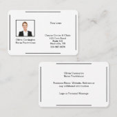 Benutzerdefiniertes Foto-Logo Beruflich Einfaches  Visitenkarte (Vorne/Hinten)