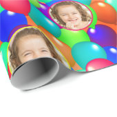 Benutzerdefiniertes Foto Logo Farbballon Erstellen Geschenkpapier (Rolleneckpunkt)